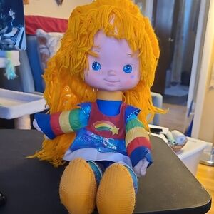 Colorful Rainbow Doll with Orange Hair